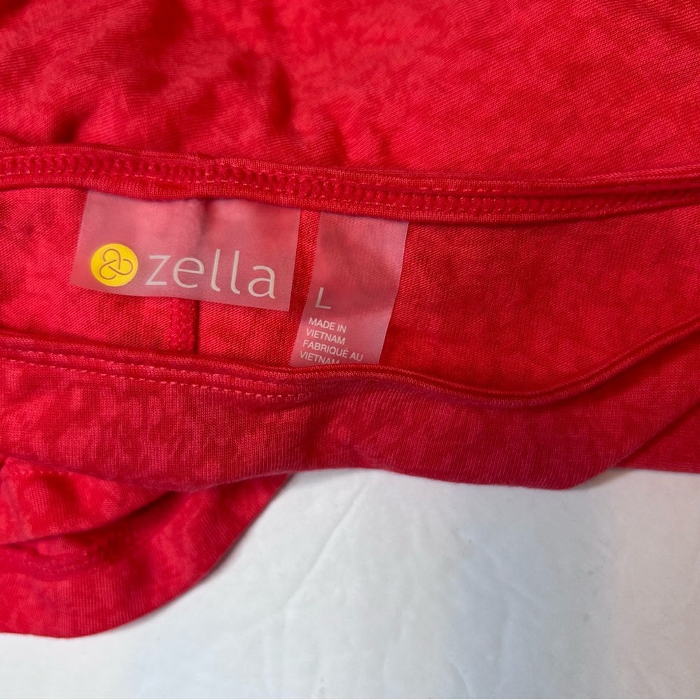 Zella Pursuit Cap-sleeve Top Women’s. Stretch Athletic T-Shirt orange Size L - Picture 3 of 13